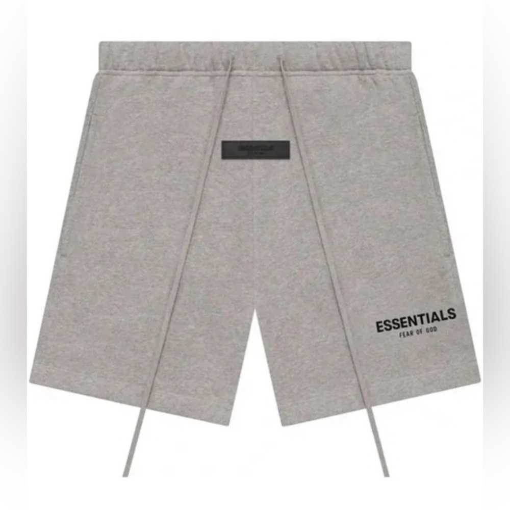 NWT [Fear of God] Essentials Dark Oatmeal Gray Casual Sweat Shorts Men's L - Picture 4 of 13